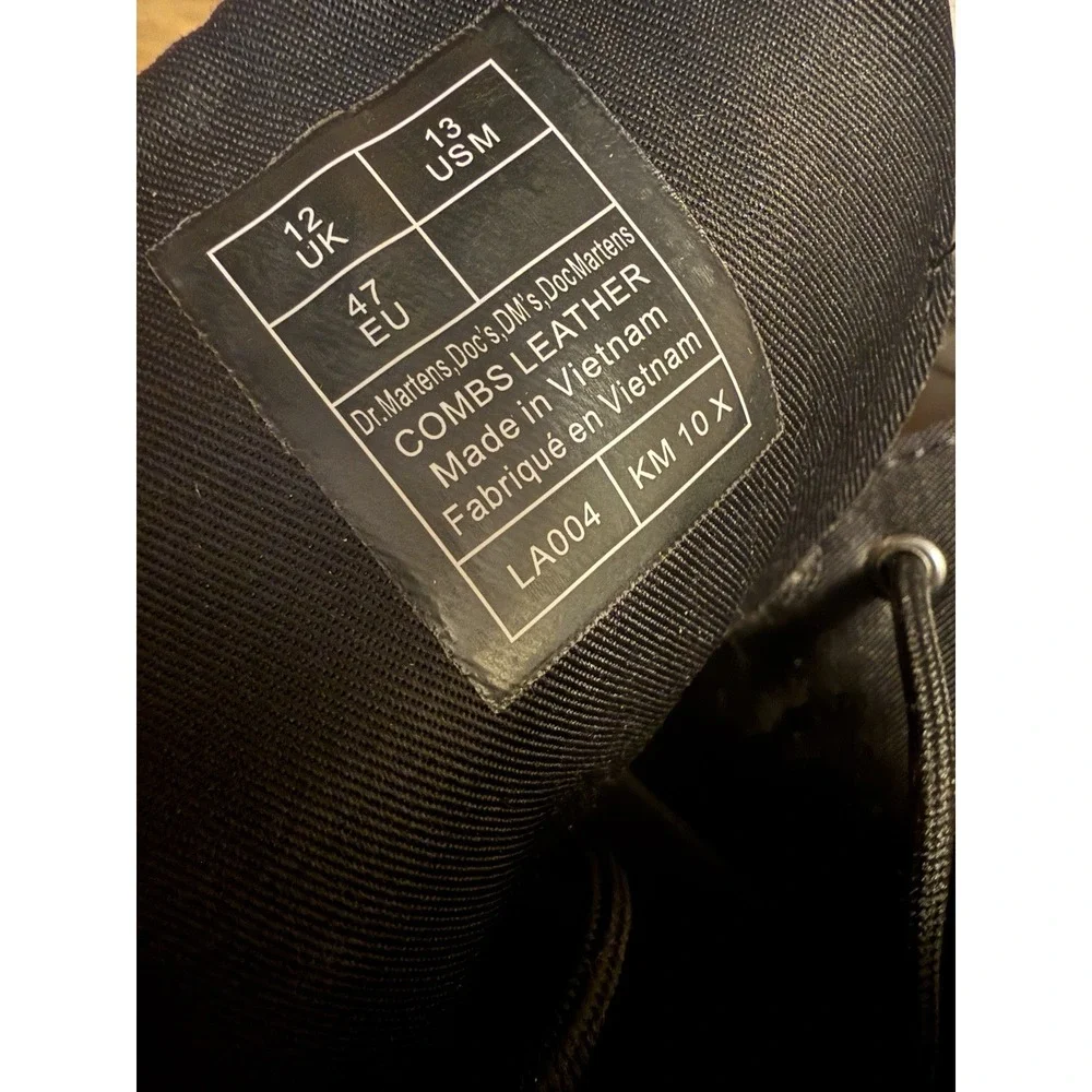 Dr. Doc Martens Combs Leather Wyoming Boots Men's Size 13 Black NWOB 1810